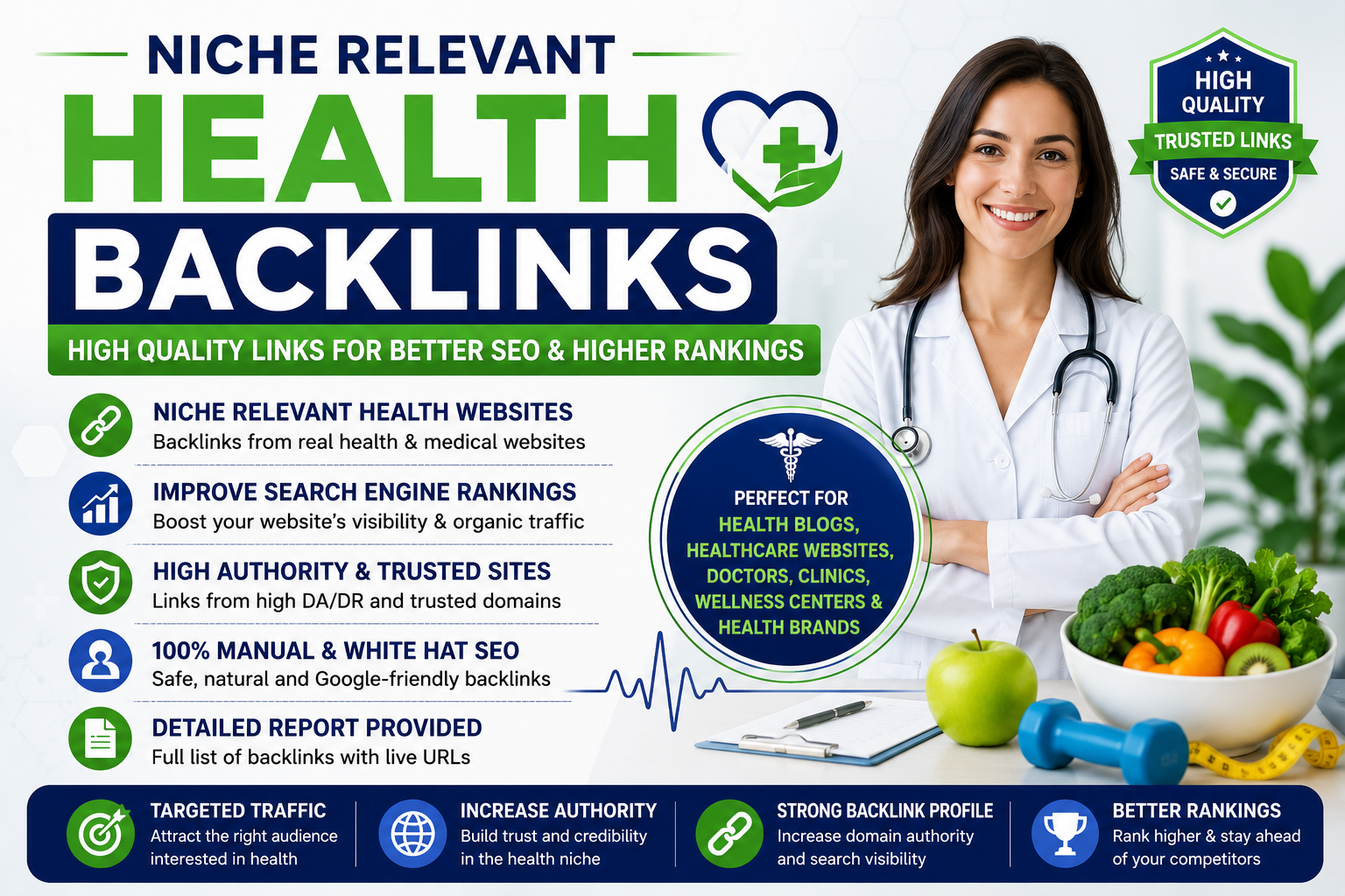 I Will Do 10-20 Niche Relevant Health Backlinks seo 