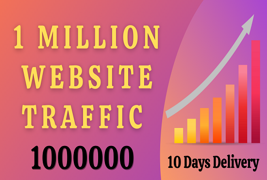 I will provide 1 Million 1000,000 organic traffic send your website from social media