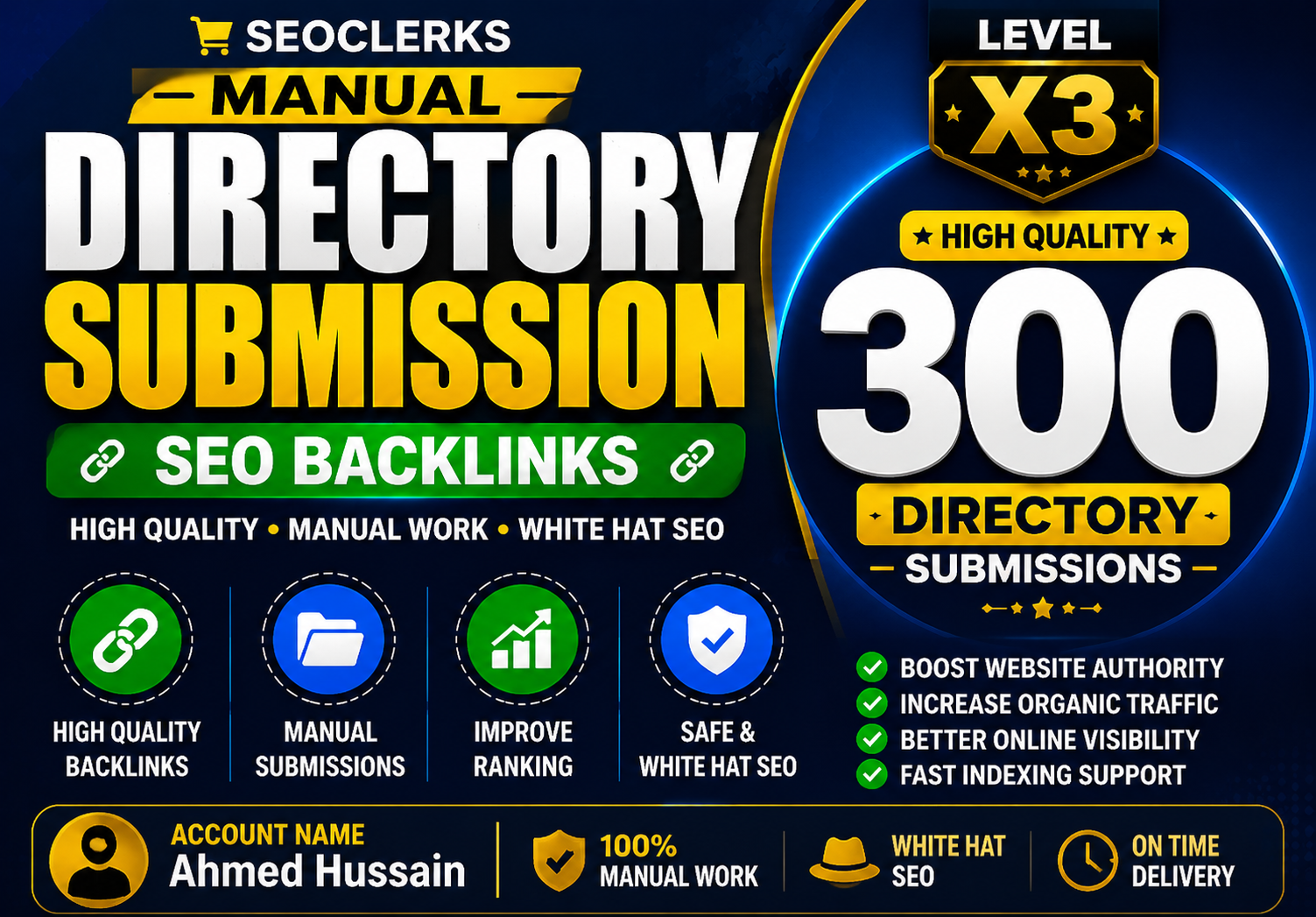 Get Powerful SEO Boost with 300 Manual Directory Submission Backlinks