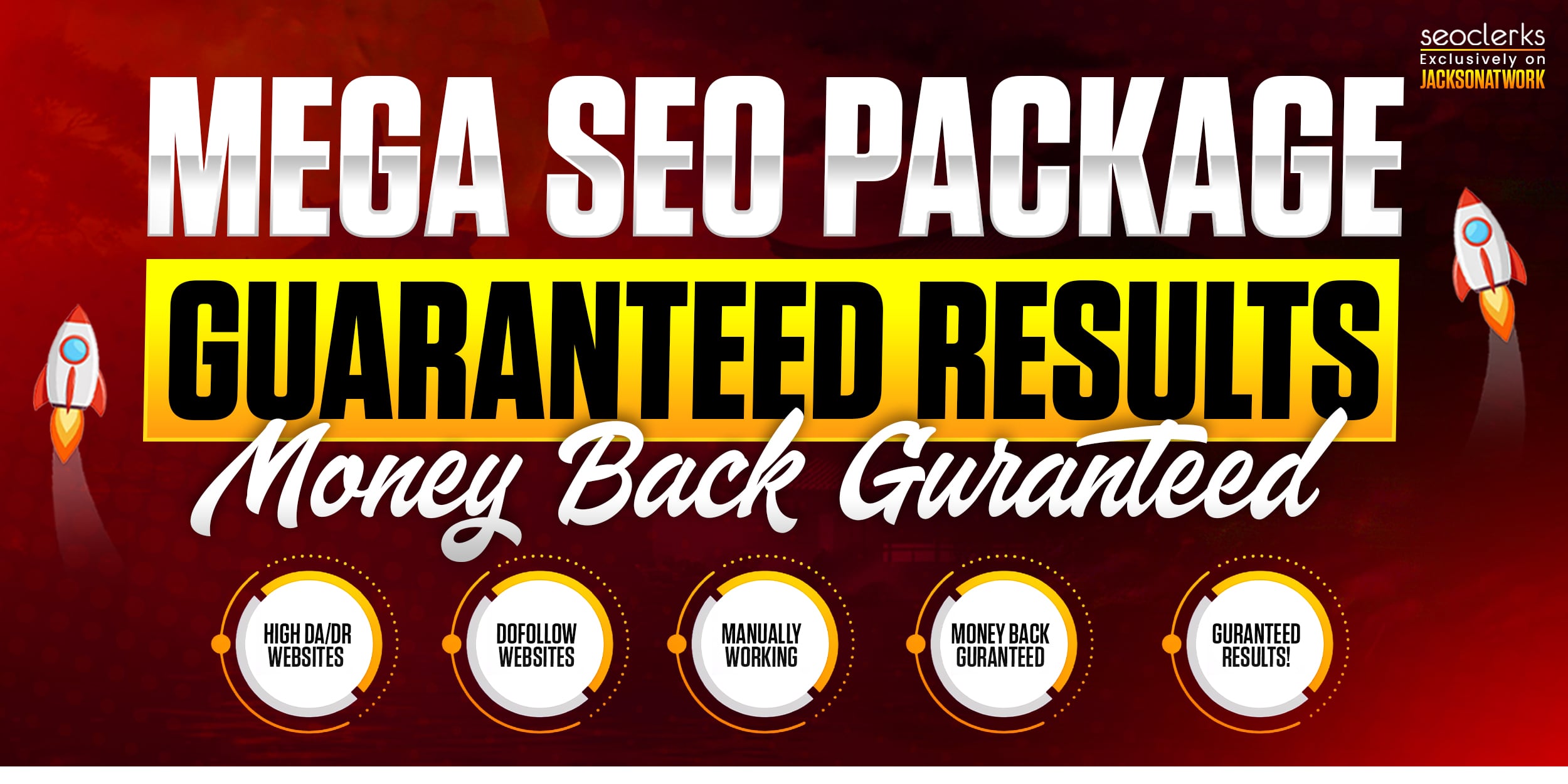 PREMIUM MEGA SEO PACKAGE &mdash; GUARANTEED RESULTS OR MONEY BACK