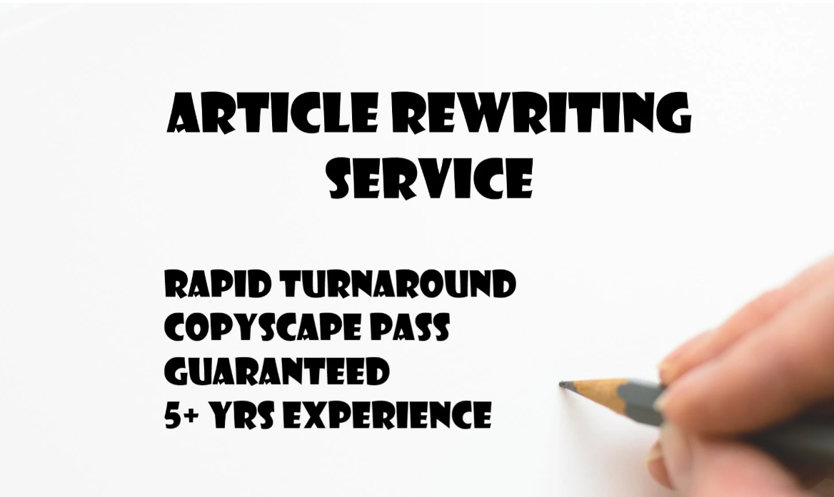 rewrite any article in 24 hours, copy scape pass guaranteed