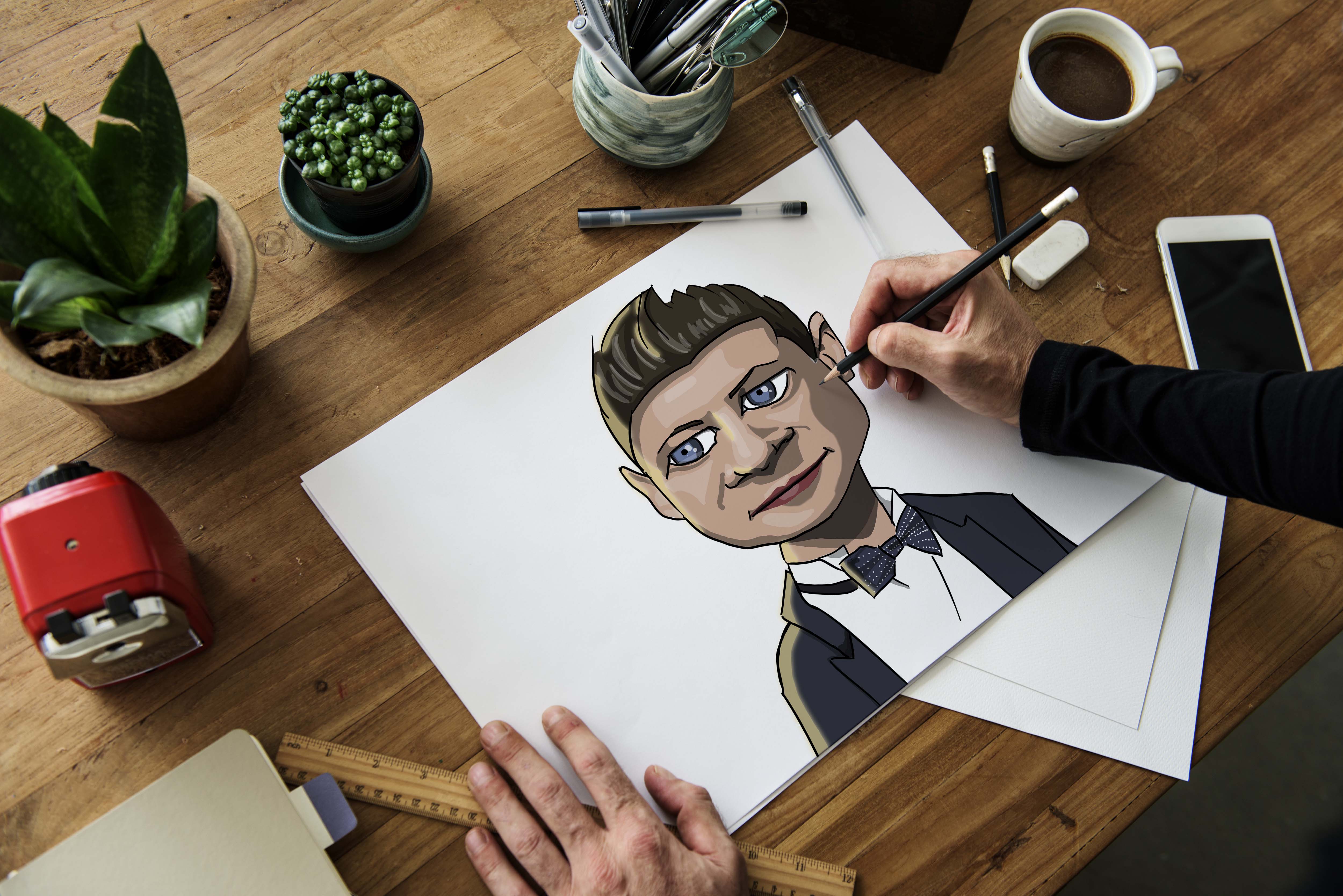 I draw your customized caricature comic cartoon 