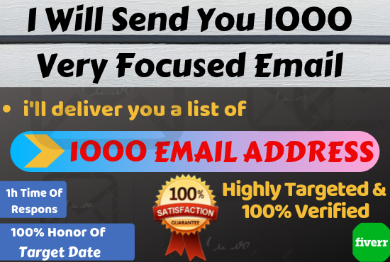 I will create your targeted audience 1000 email list for email marketing