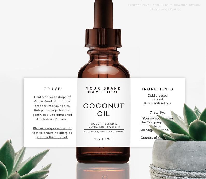 Design a professional product label 