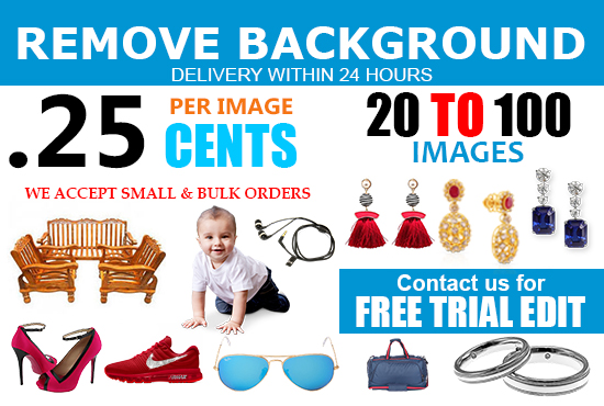 I will photoshop editing background remove of 20 photos in 24 hours