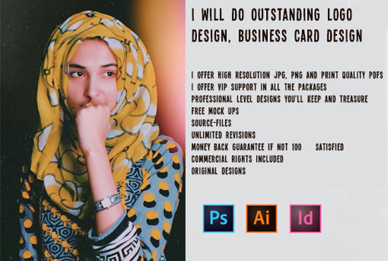 I will do outstanding logo design, business card design