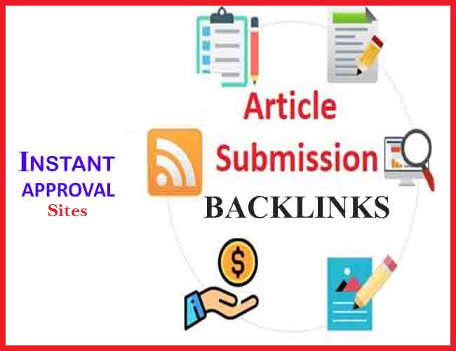 Manual 30 High-Quality Article Submission SEO Backlinks With Instant Approval Links