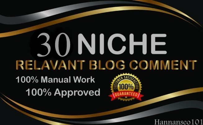 I will providing 30 Niche Related Blog Comments servi...