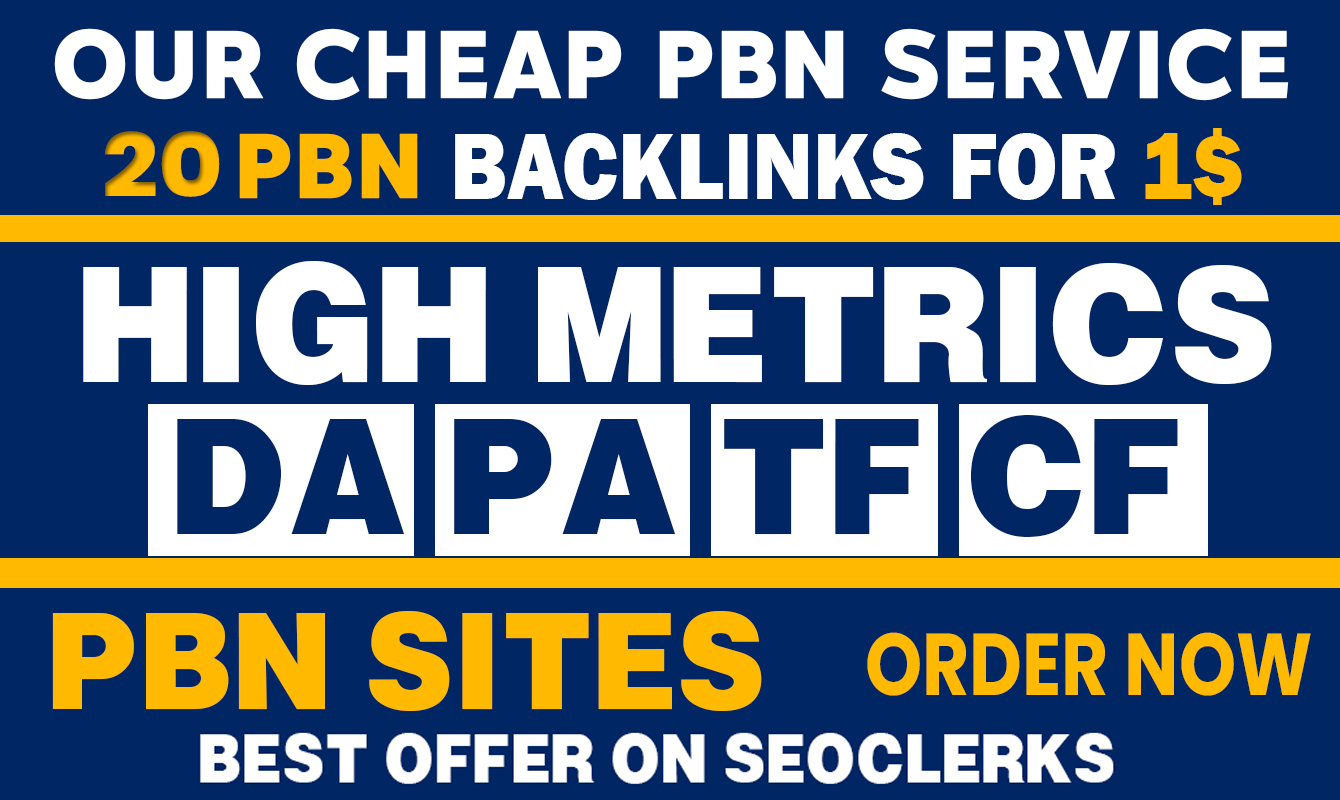 Cheap PBN Service, Provide 20 PBN Home Page Dofollow Backlinks