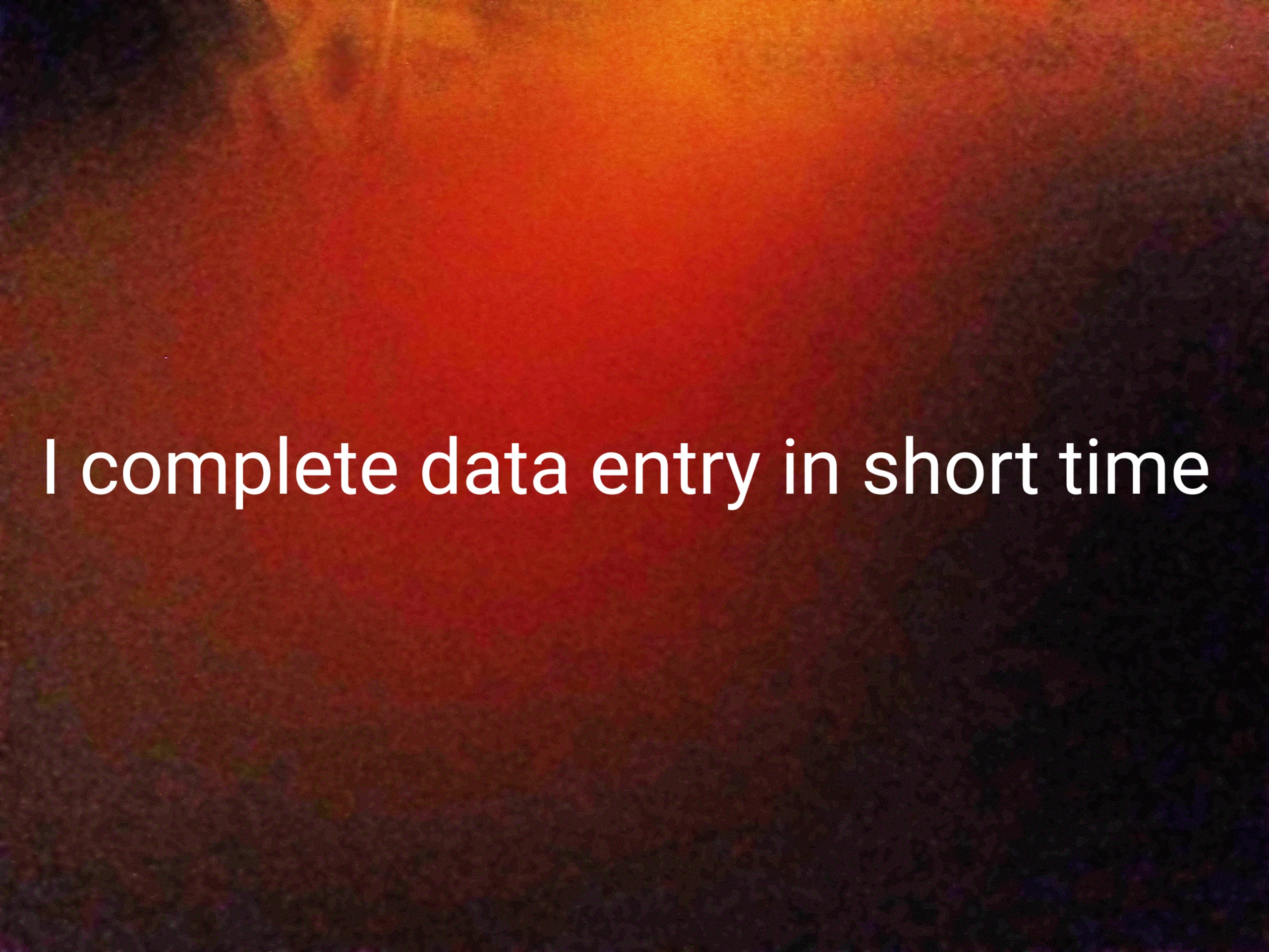 I have good experience in data entry and i complete i...