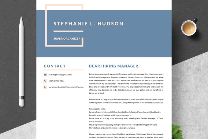 I will do clean attractive resume design CV design