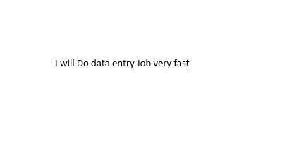 I will Do Data Entry Job Very Fast