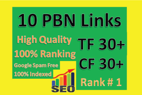I will do permanent 10 homepage pbn backlinks tf cf 30