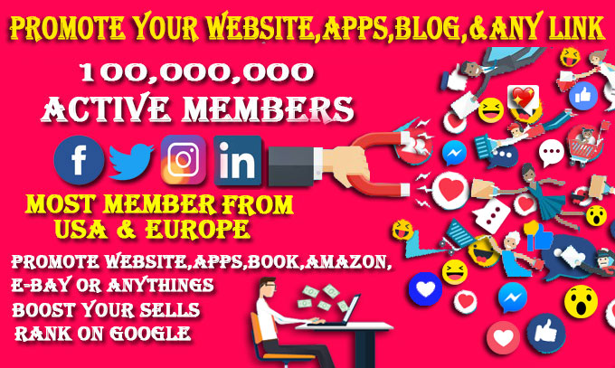 I will promote and market your website, business, a...