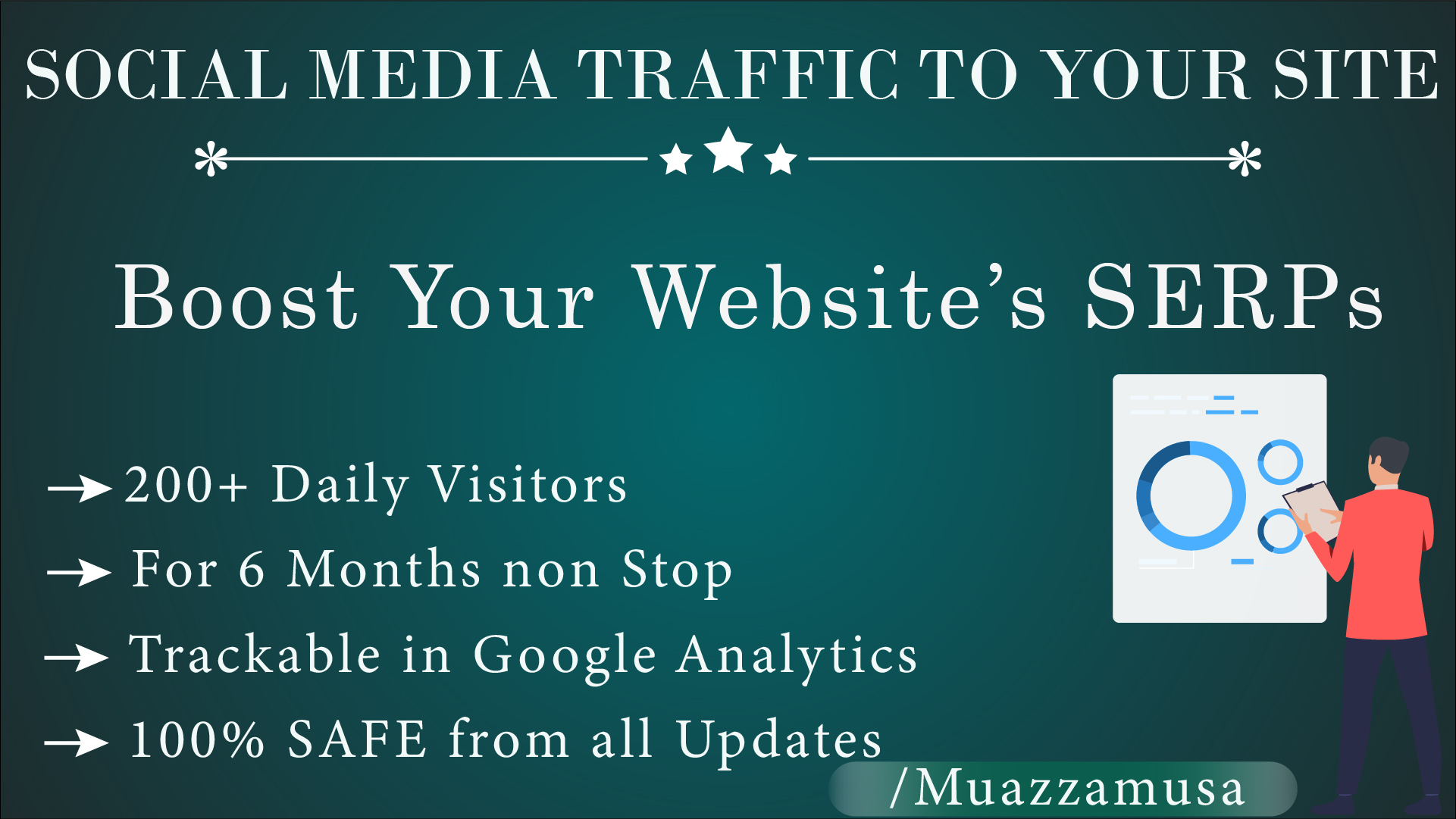 Real Social Traffic to your website for 6 months