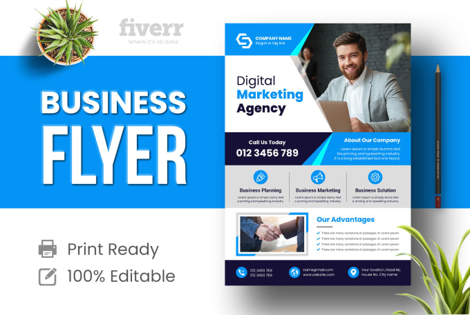 i will design professional business flyer in 24 hours