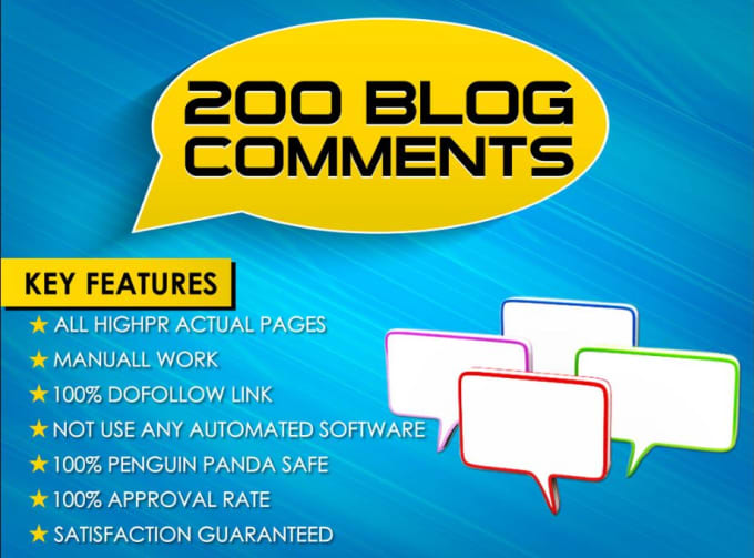I will submit 200 blog comment on high da pa backlink...