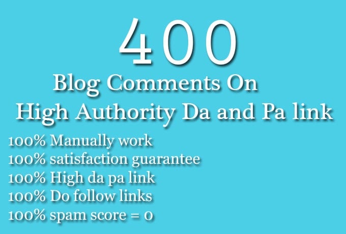 400 SEO blog comments backlinks