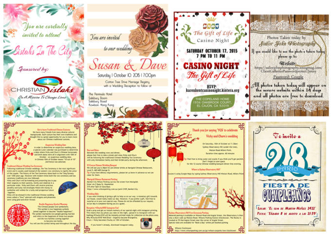 I will design your wedding, birthday,party invitation card of your dream+