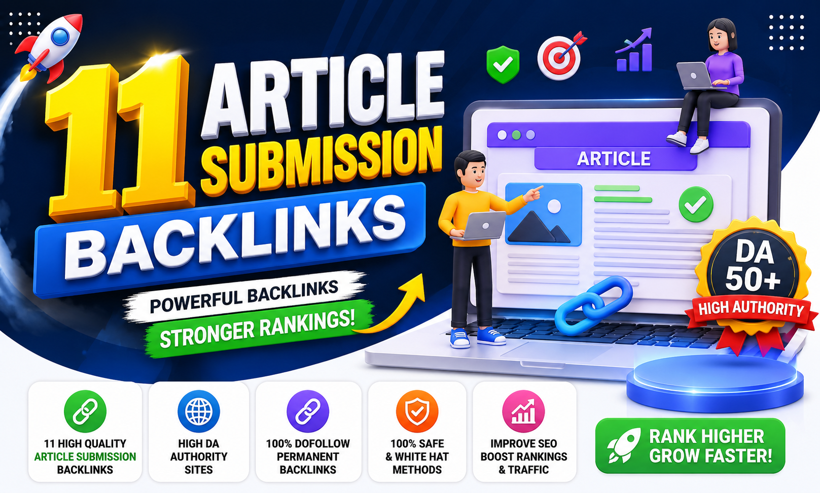 11 High DA Article Submission Backlinks Manual Dofoll...