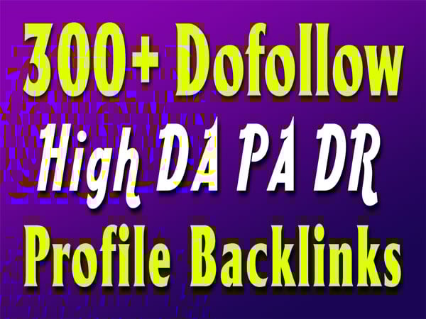 300+ dofollow seo profile backlinks