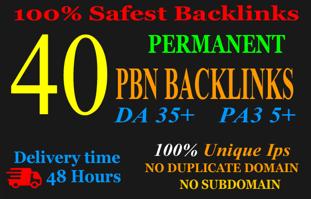 Build 40+ Permanent Web2.0 Backlink with High DA/PA/TF/CF On your homepage with unique website 