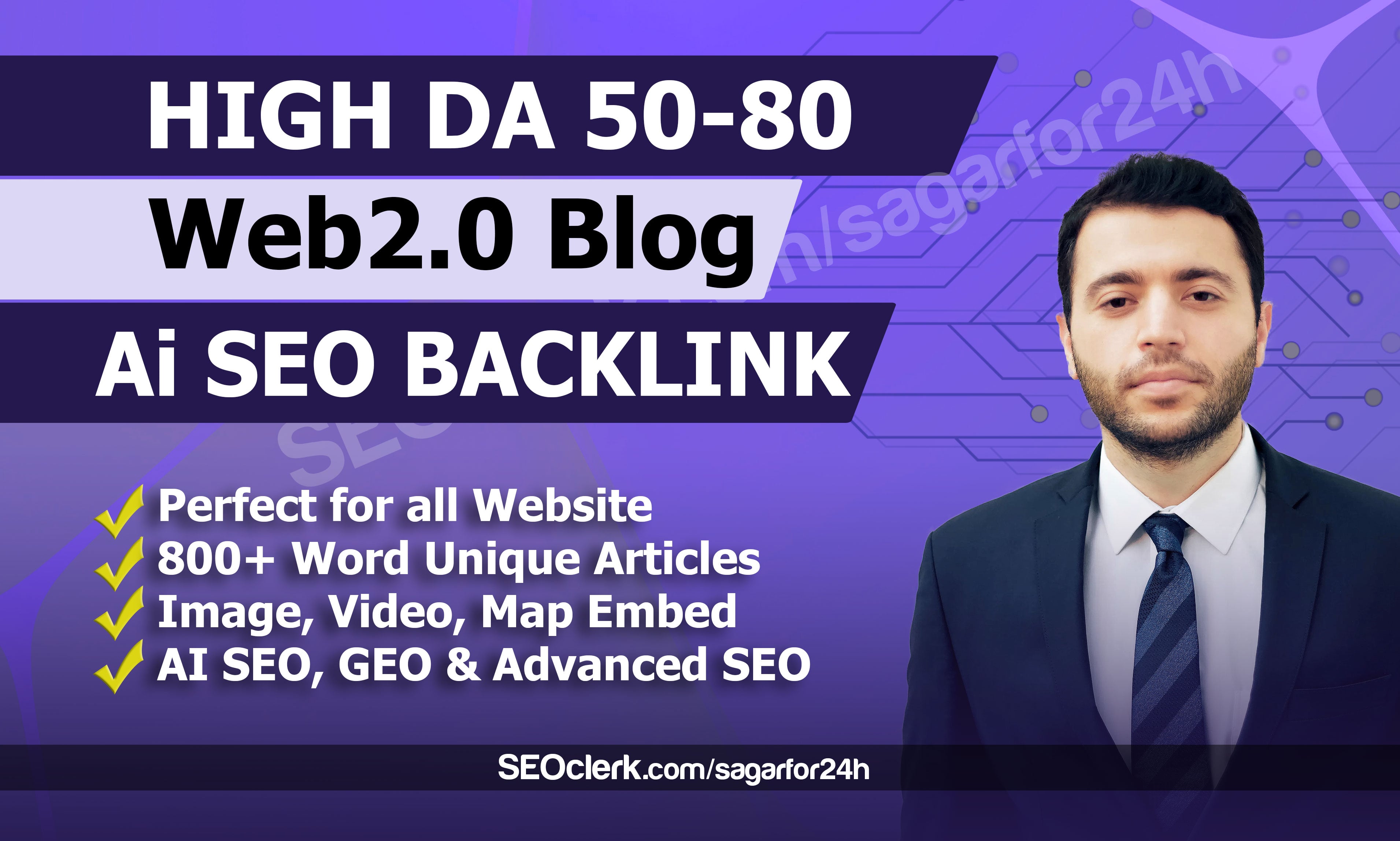 I will create high DA Web 2.0 blog backlinks for GEO & AI SEO optimization