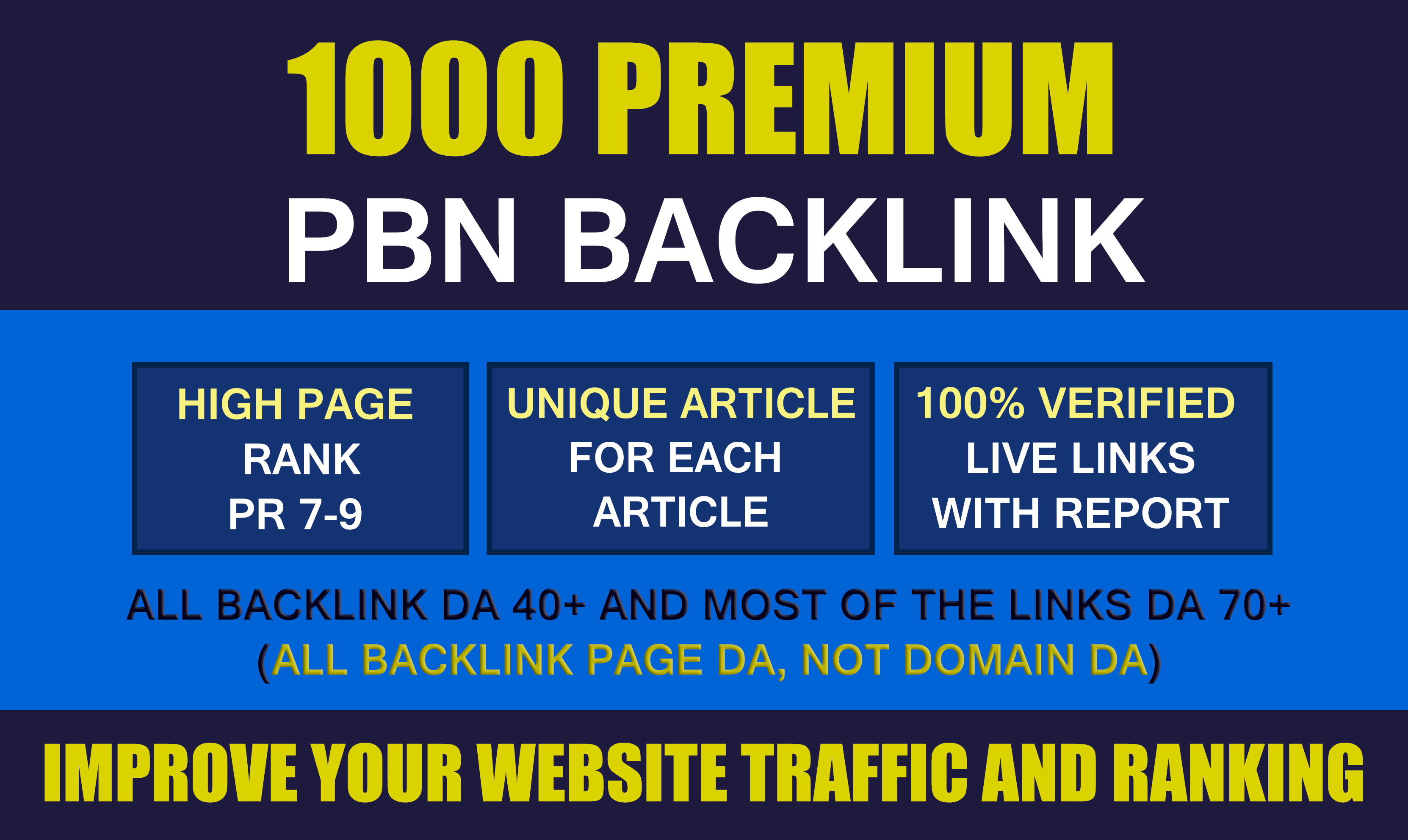 Premium 1000 PBN & WEB 2.0 Backlink with Permanent Dofollow & High DA PA TF CF