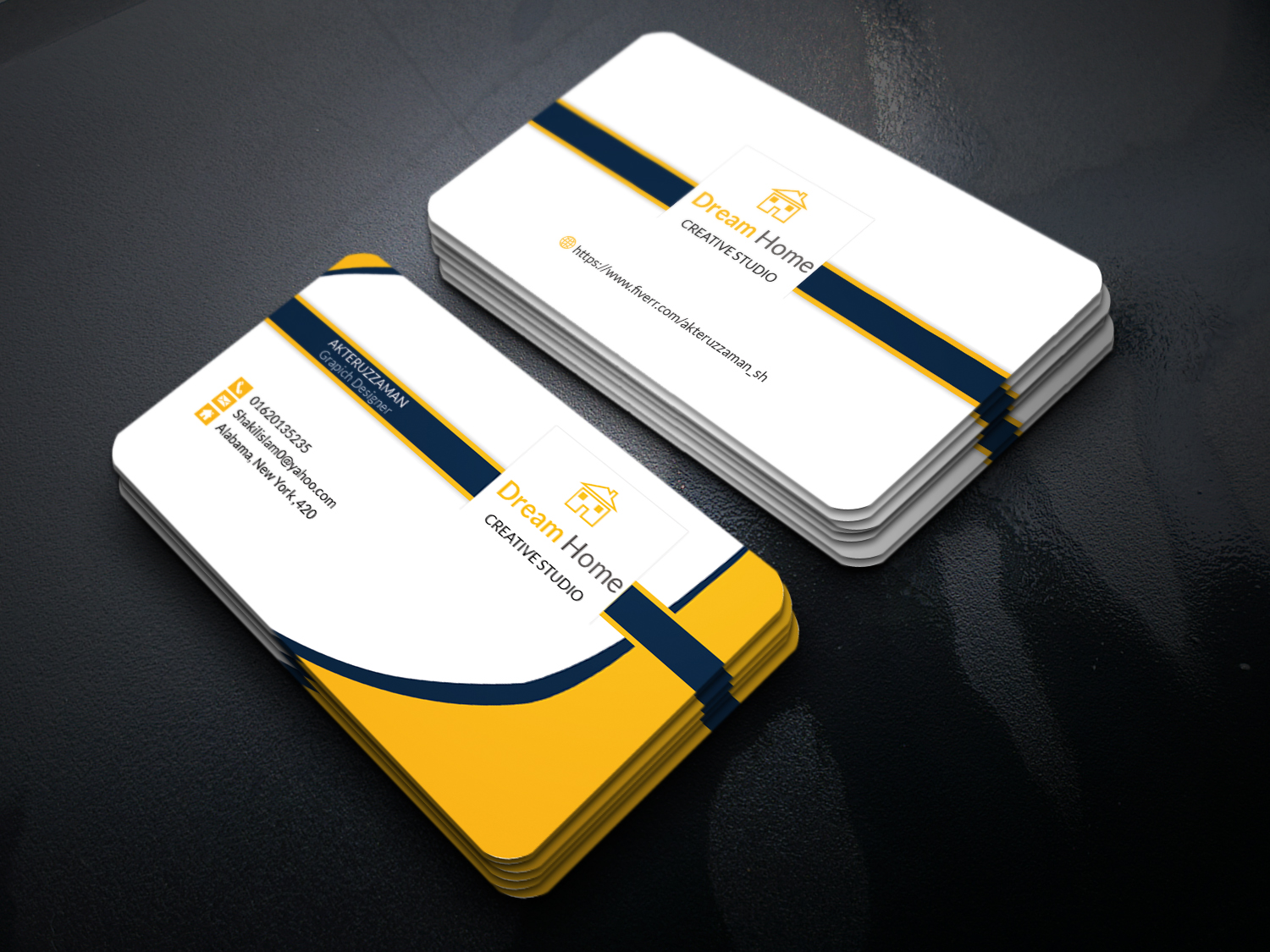do professional 1 business card design in just