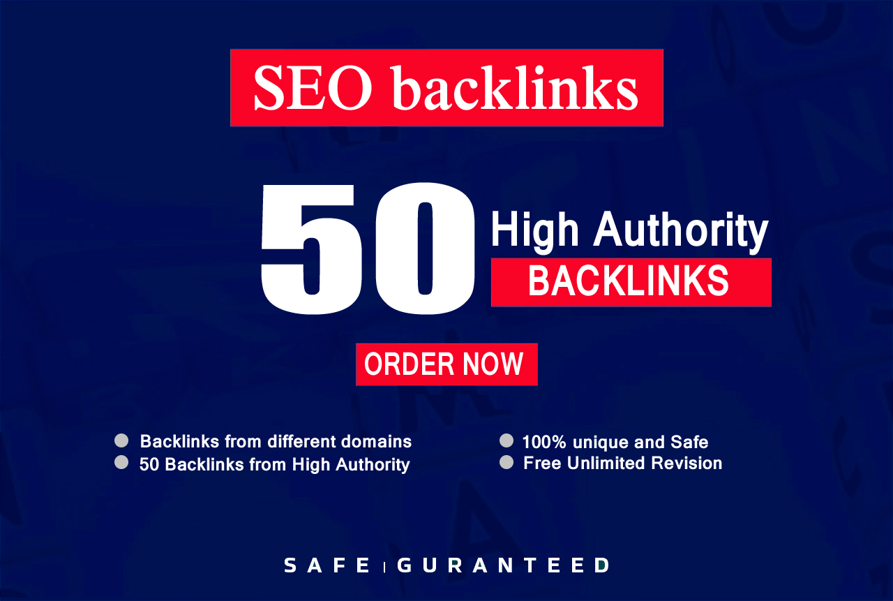 Build High quality 50 SEO backlinks manual link build...