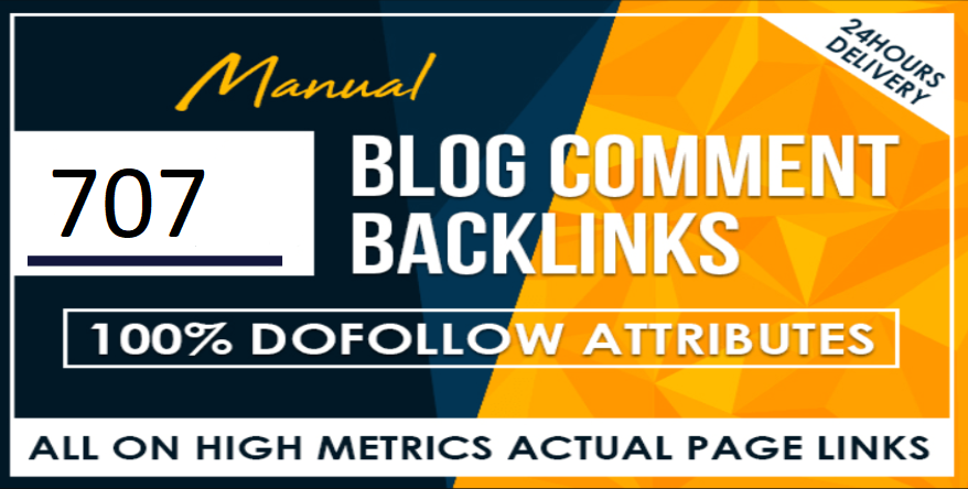 I will 707 manual dofollow blog comment backlinks high