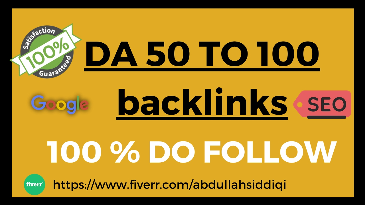 I will create DA 50 to DA 100 backlinks 100 % do dollow (Boost your rankings)