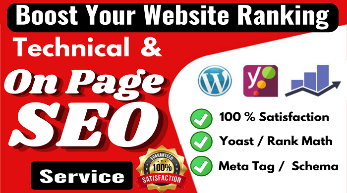  On Page seo and technical optimize your website with Rank math plugin