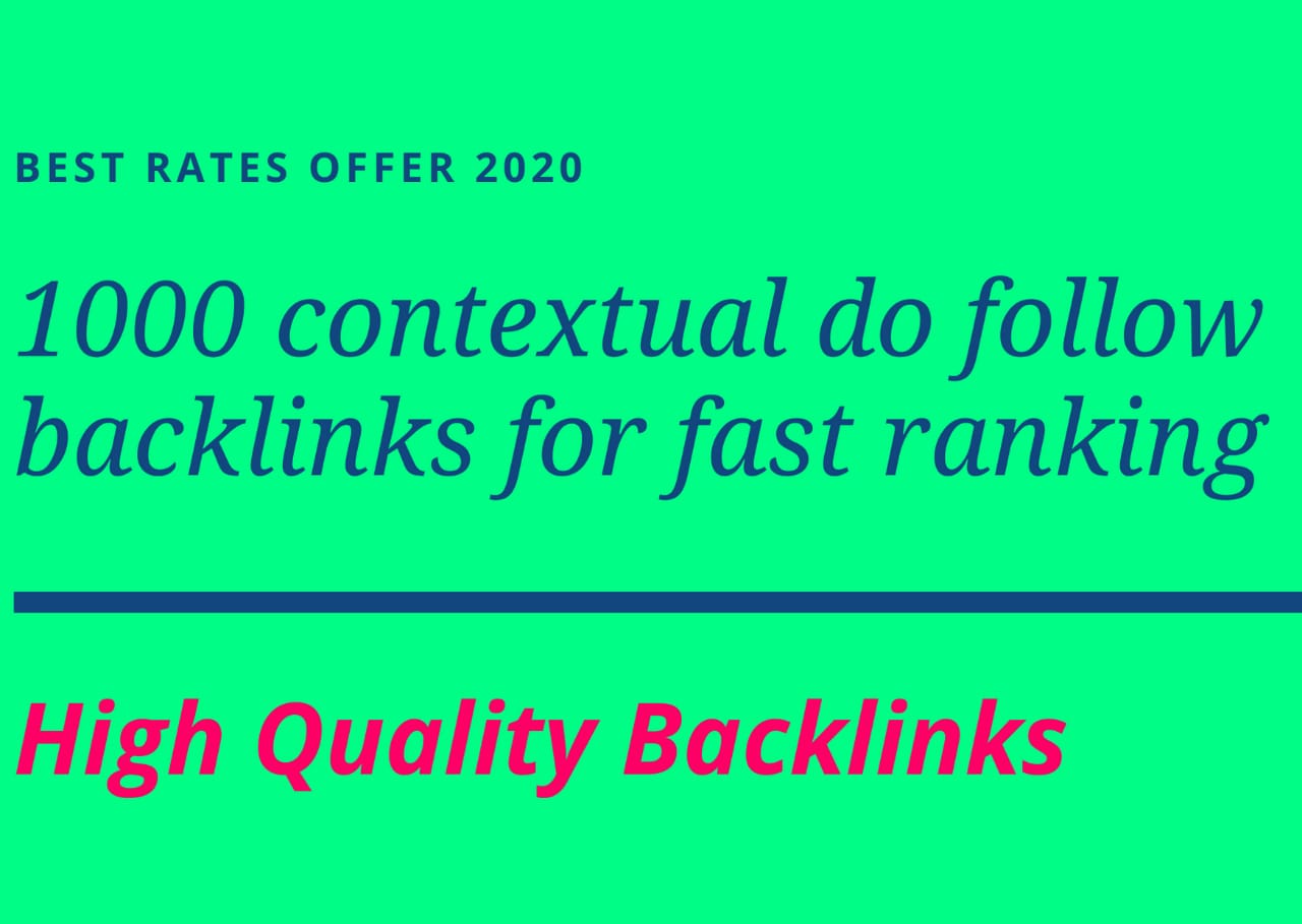 I will provide SEO contextual do follow back links in...