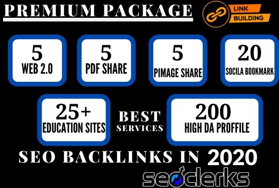 I will make 3 best seo services package in 2020,link building backlinks