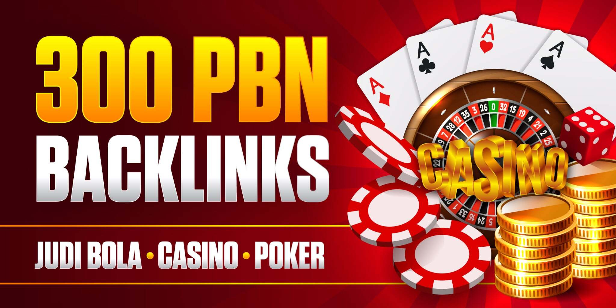 300 JUDI BOLA, CASINO, POKER, GAMBLING, DA50 Plus...