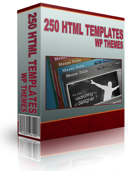 Get 250 HTML Templates WP Themes and Graphics 
