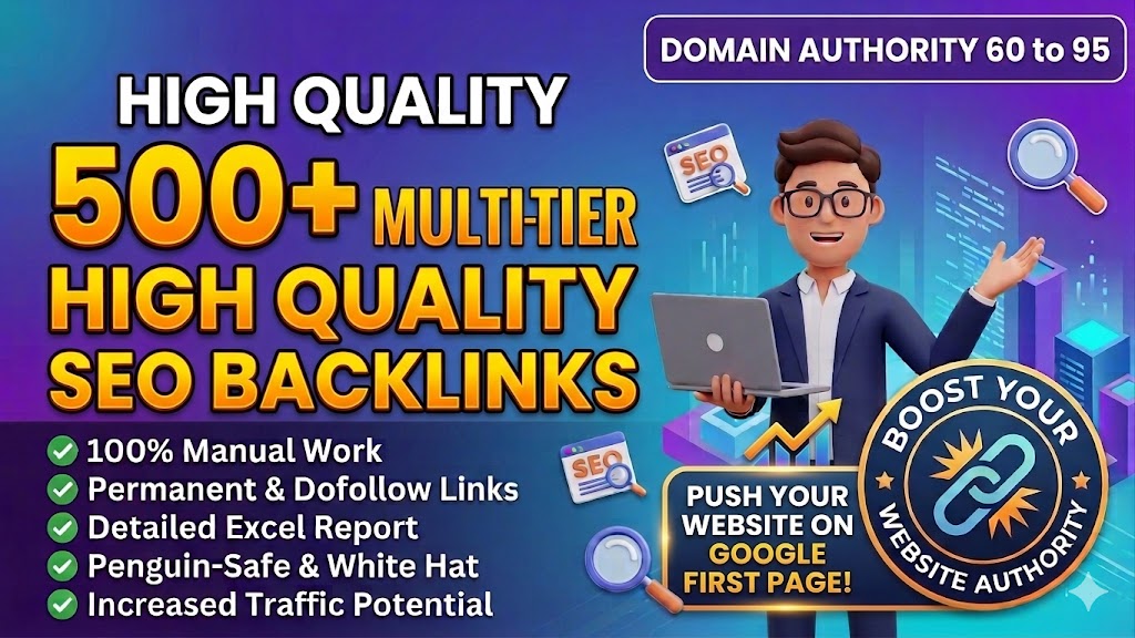 Create 500+ High Quality Multi Tier SEO Backlinks Wit...