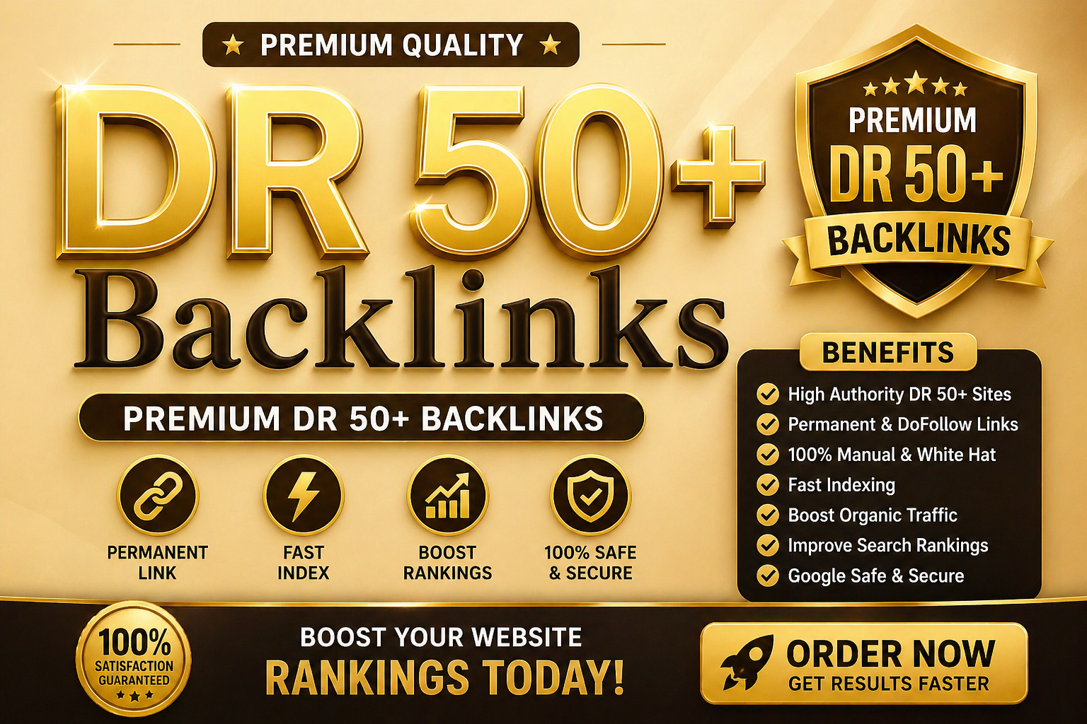 Premium 50 DR 50+ Backlinks &ndash; Google-Safe & Powerful