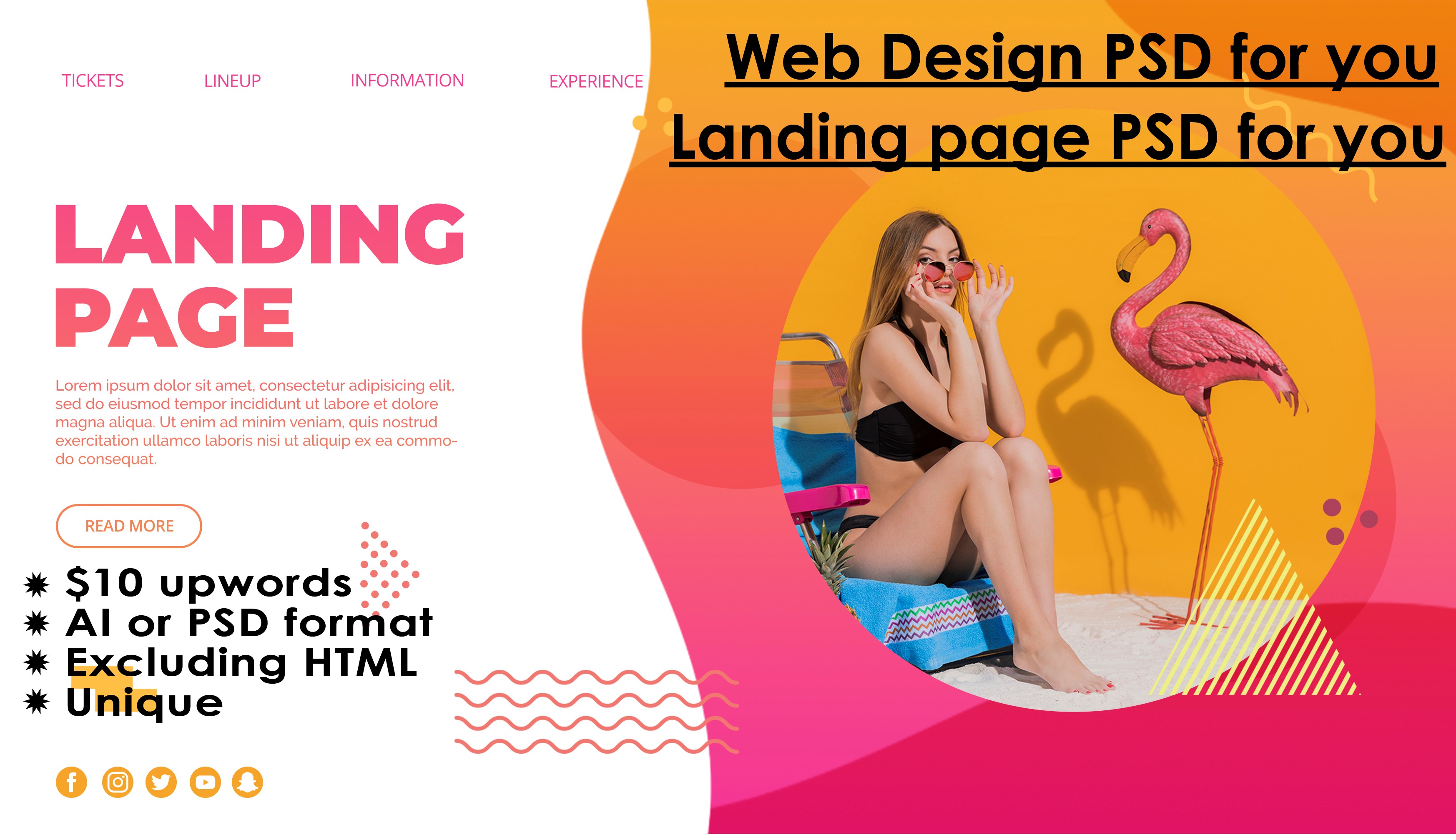 Design web site template or website PSD