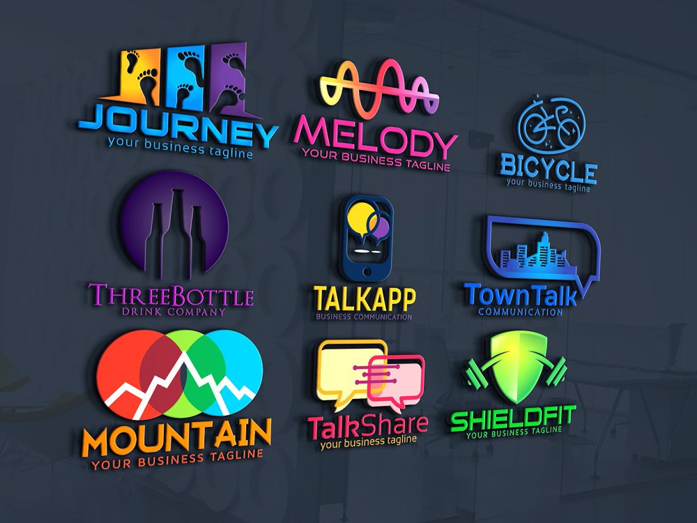 I Will Design a Flat Minimal Logo with All Copyrights