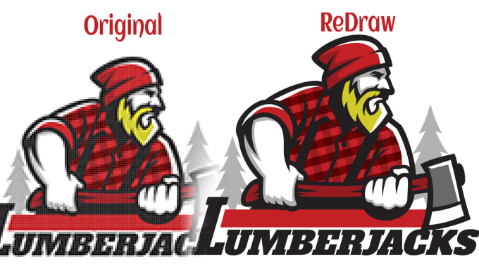 Logo redraw to be vectors quality and quick