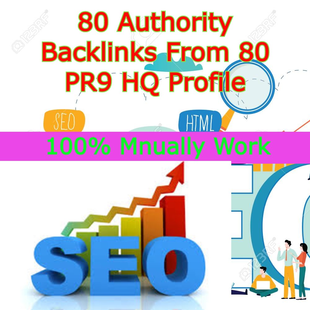 80 High Authority Profile Backlink DA- 100-60 