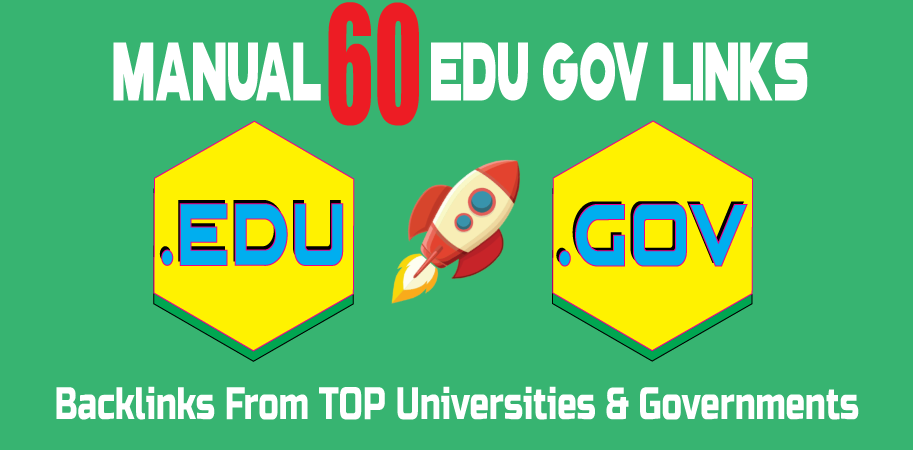 60 EDU GOV Backlinks Manually Created From Universities & Governments