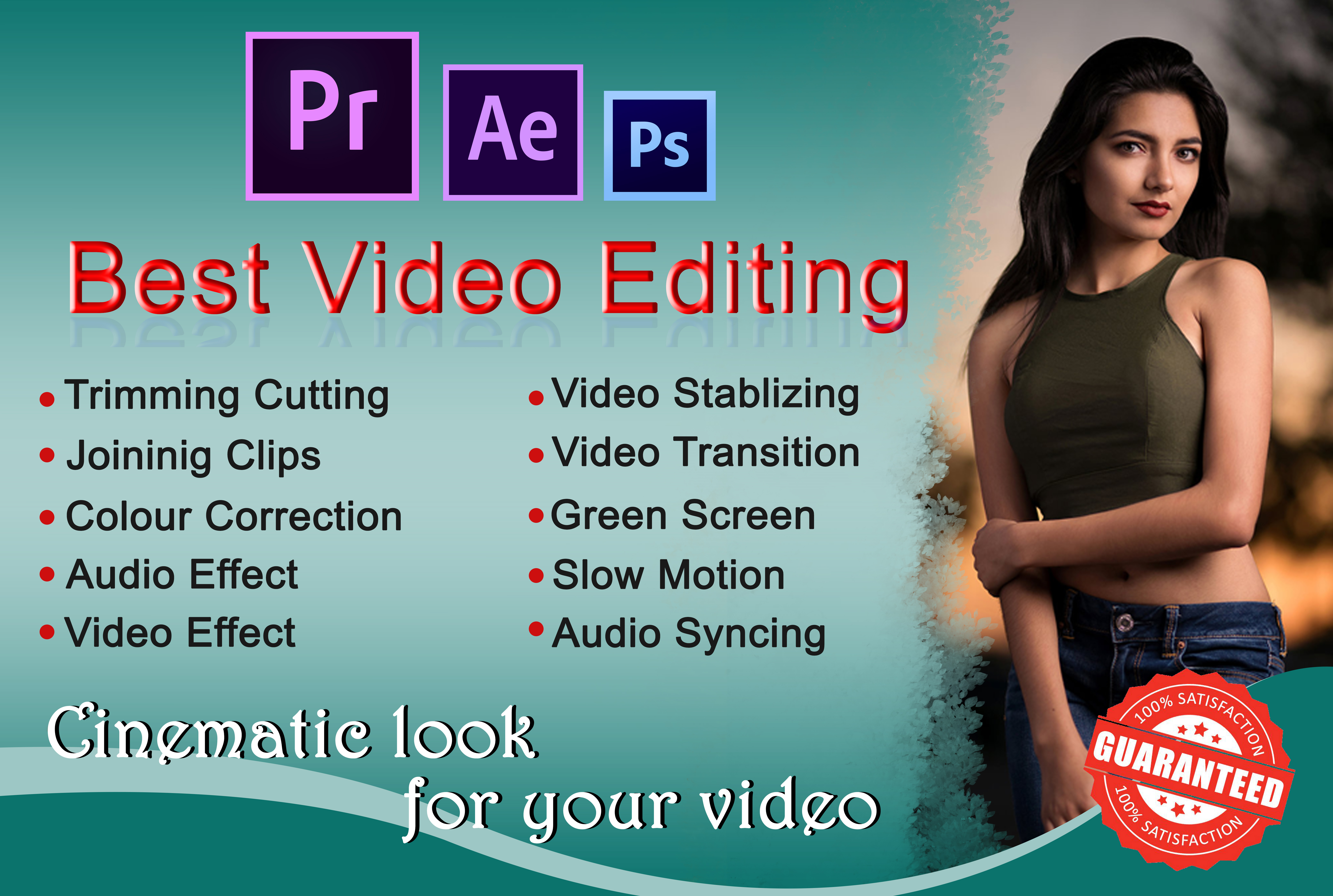 I will provide best video editing with creative