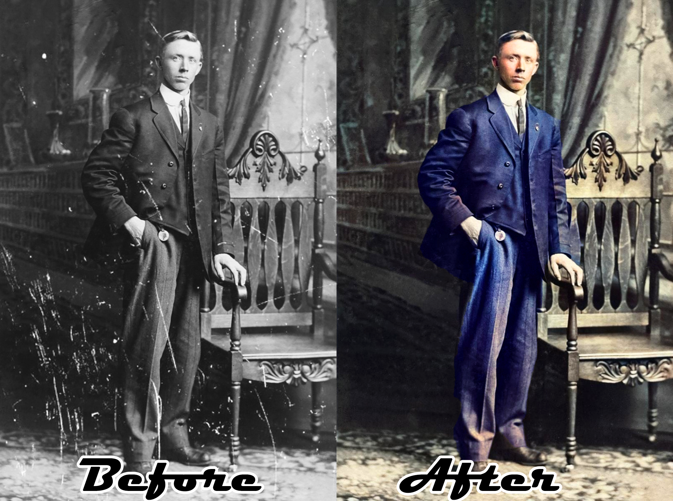 I will restore photo color, colorize, fix, restore...