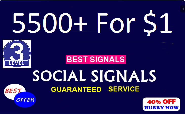 Top 5 Sites 5500+ Social Signals To Boost Your Site Ranking & SEO Up