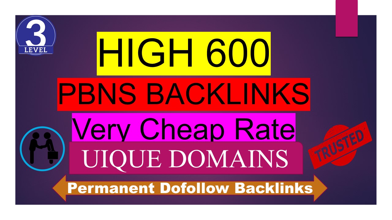 Buy 3 Times Get 1 Time Extra Free Build 600 PBN Backlinks from High DA Permanent Do-follow Backlinks
