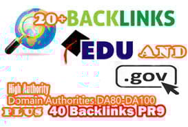 Build 20+ US based. EDU. GOV high Authority Backlinks