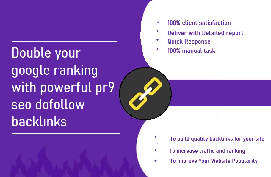 I will double your google ranking with powerful pr9 seo dofollow backlinks
